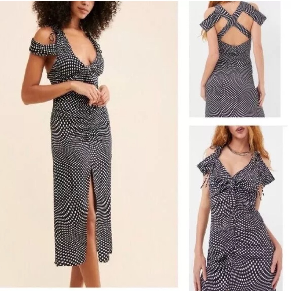 For Love & Lemons Beth Midi Dress NWT - Picture 2 of 6